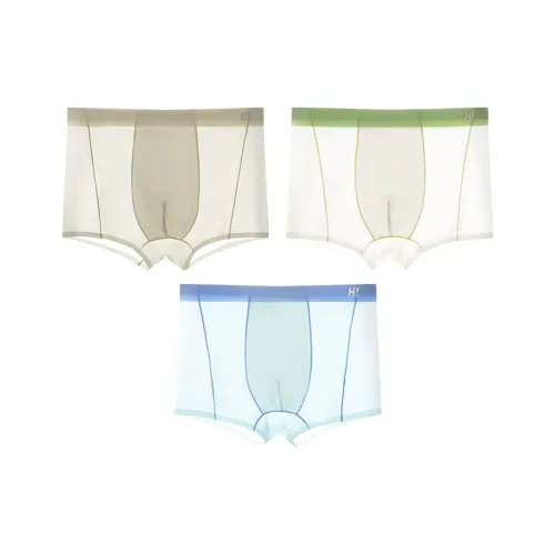 Хлопок Трусы 3 упаковки [Теплый белый + Светло-серый + Бирюзовый] Подростки