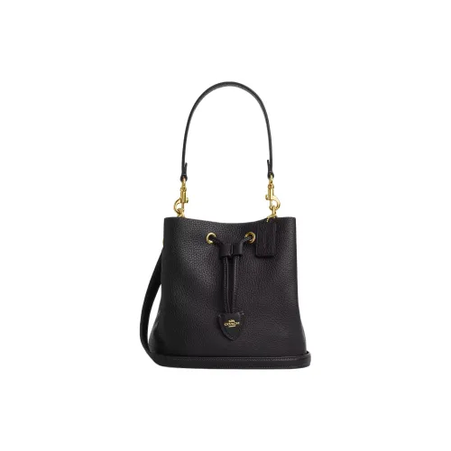 COACH Rowan Кожа Сумка Маленькая Женская Черная