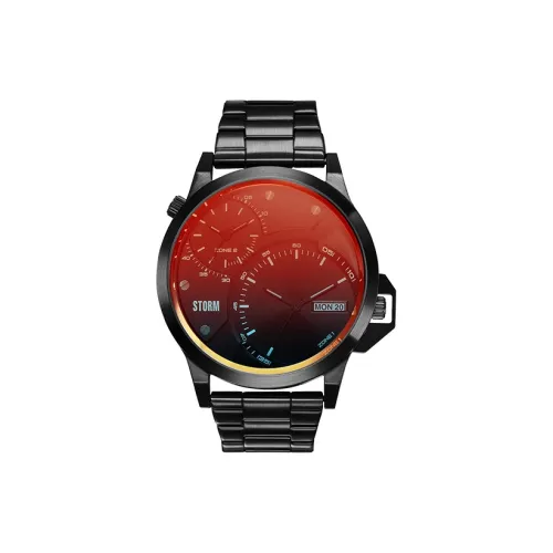 STORM AVALONIC Collection Кварцевые Мужские Часы Наручный Механизм Ремешок из Нержавеющей Стали Красный Циферблат Мужские Часы