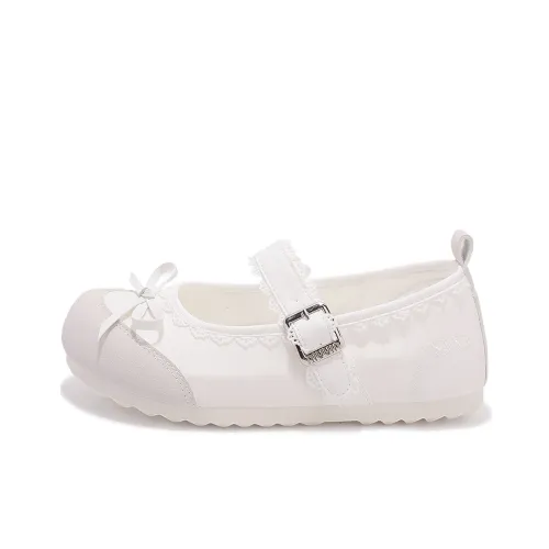 SNXR Плоская подошва Туфли Мэри Джейн Женские Бежевые