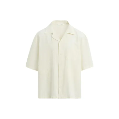 ZARA Морозный Белый Мужские Рубашки