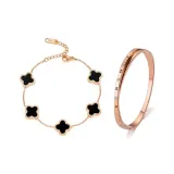 Романтическая коллекция "Четырехлистный клевер" (черный)