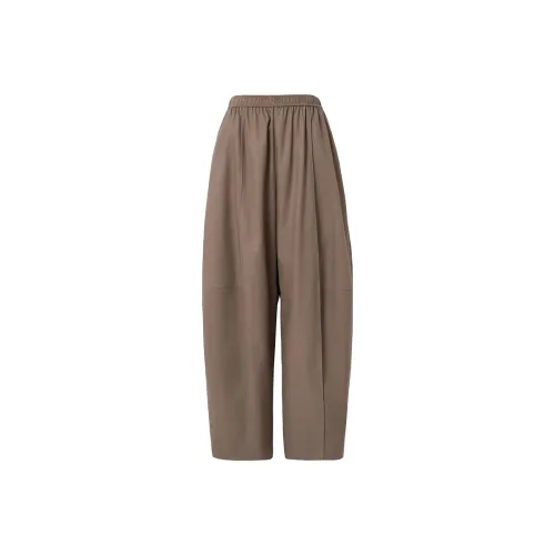 SOON FLOWER Повседневные брюки Женские Кофейно-зеленый