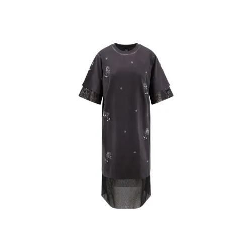 PINKO Короткий рукав Платье Женское Черное