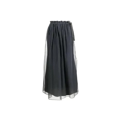 Brunello Cucinelli Морской синий Женские Повседневные Длинные Юбки