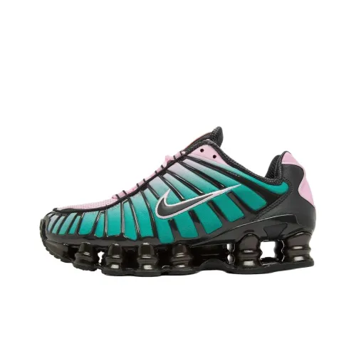 Nike Shox TL Series Slip-resistant Abrasion-resistant Low Top Casual Long-distance Running Shoes Women's Green Pink