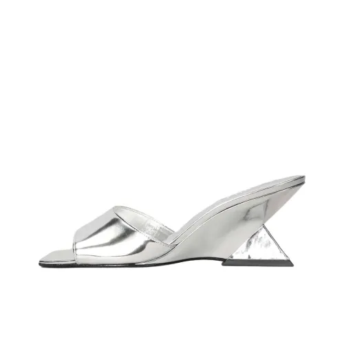 Schutz Слипоны 7,5 см Женские Серебряные