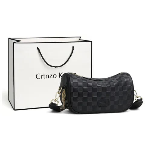 Crtnzo Kroez Сумка через плечо из коровьей кожи стандартная женская черная белая