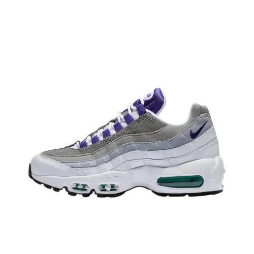 Nike Air Max 95 Low Топ Повседневные Беговые Кроссовки Женские Белые Фиолетовые