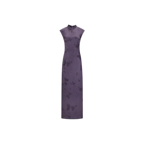 EFCR Фиолетовые Женские Платья без рукавов