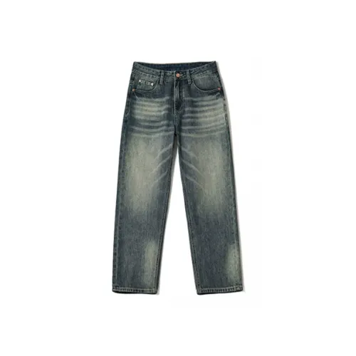 MH Винтажные синие мужские джинсы