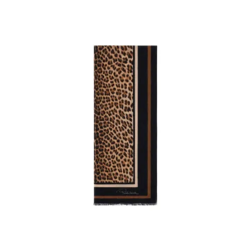 Roberto Cavalli Modal Silk Knitted Scarves Women's Brown