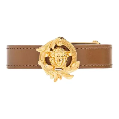 VERSACE Металл Кожа Наручные повязки Унисекс Коричневый