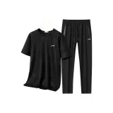 Комплект одежды (Черная рубашка с коротким рукавом + черные штаны)