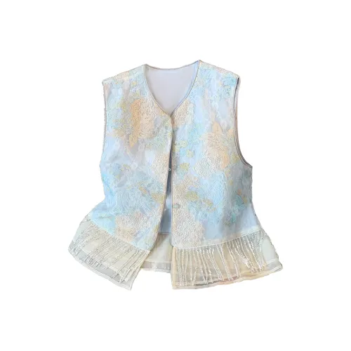 Meanalot Хвост феникса Синий Женские Жилеты