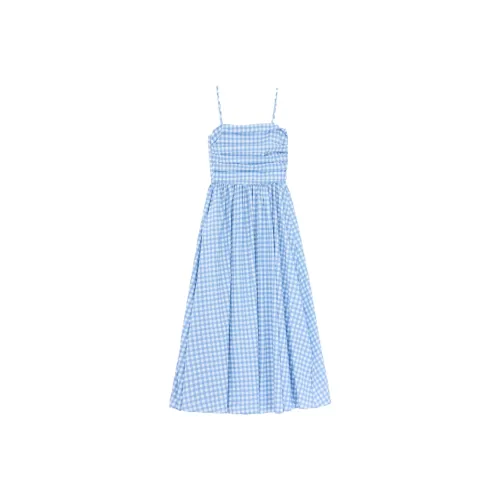 ZXZA Сине-белая клетка Женские Слиплатья