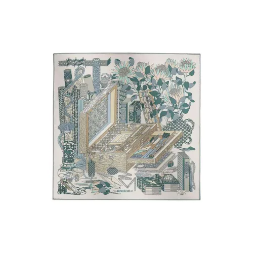 HERMES Шелковые шарфы из шелка Mulberry женские многоцветные