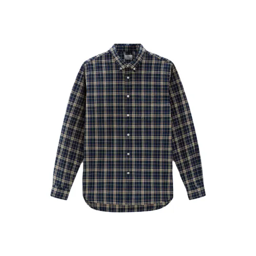 WOOLRICH Мужские рубашки синие