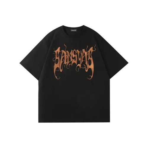 SANSYAS Черная унисекс футболка