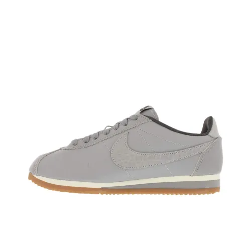 nike Classic Cortez Slip Resistant Abrasion Resistant Низкий Топ Повседневная обувь Женская Серебряный