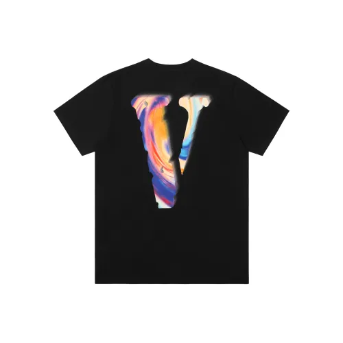VLONE SS25 Черный многоцветный унисекс футболка