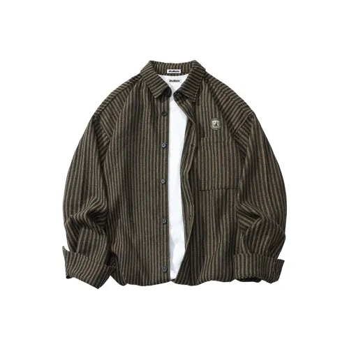 BRUMAIRE Рубашка Куртка Унисекс Черно-белые полосы