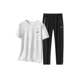 Комплект (Белая футболка + Черные штаны)