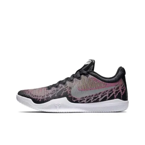 Nike Mamba Rage Slip-resistant Abrasion-resistant Low-top Баскетбольные кроссовки Мужские Черный Фиолетовый
