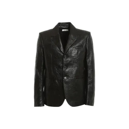 SAINT LAURENT SS22 Кожаная куртка мужская черная