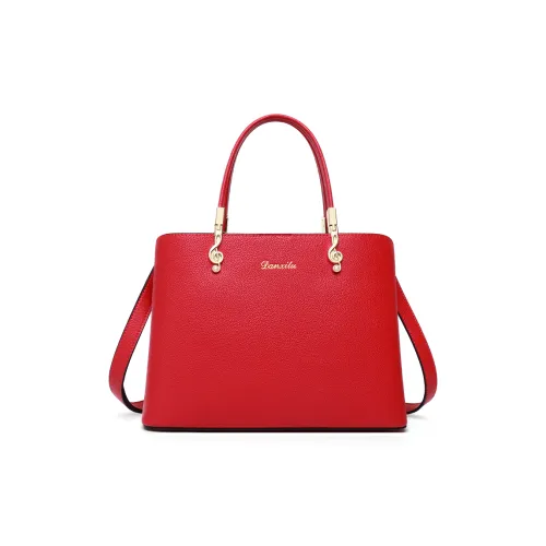 Danxilu Коровья кожа Универсальная Модная Сумка Сумка через плечо Сумка среднего размера Женская Красная Черная