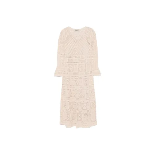 D.Exterior Длинное платье с длинными рукавами женское светло-розовое