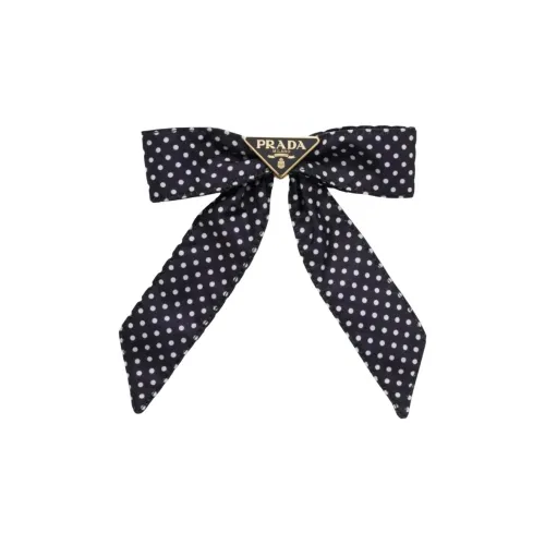 PRADA Переработанный нейлон Эмаль Полоска для волос Заколка для волос Женская Черная