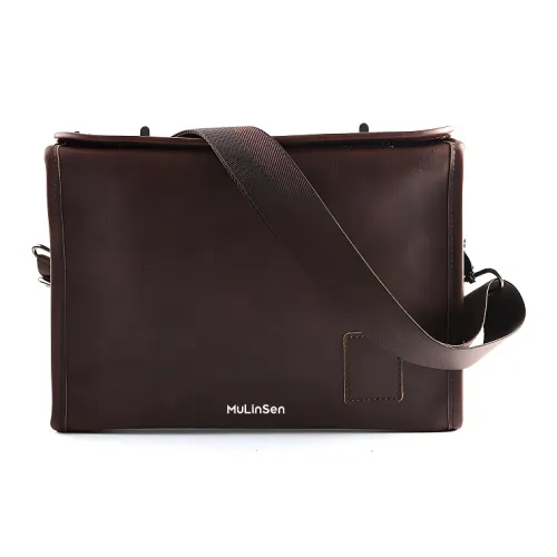 Mulinsen ПУ (полиуретан) Сумка через плечо Стандартная Мужская Кофейная