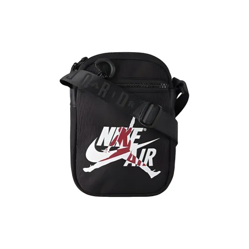 Джордан Полиэстер Сумка через плечо Чехол для телефона Сумка на плечо Стандартная Унисекс Черный с белым и Красным логотипом