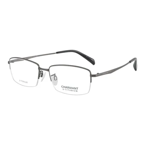 CHARMANT Литьевые оправы для очков из β-тиτανина с нерегулярной формой унисекс металлический серый