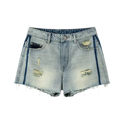 CHUU Светло-синий деним Женские джинсовые шорты