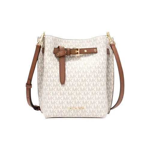 MICHAEL KORS Эмилия Кожа Ведрообразная Сумка Сумка через плечо Маленькая Женская Ванильный Белый
