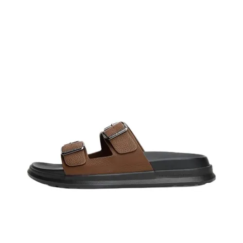 Tommy Hilfiger ЭВА Устойчивые к истиранию Слипоны Мужские Коричневые