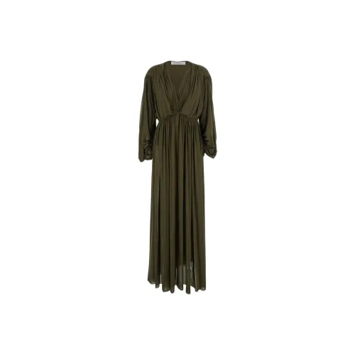 PHILOSOPHY DI LORENZO SERAFINI Длинное платье с длинными рукавами женское коричневое