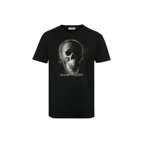 Alexander McQueen Черепа Черные Мужские T-Рубашки
