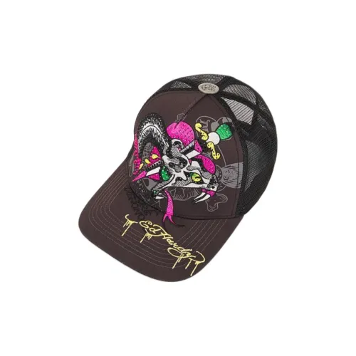 ED HARDY X Хлопок Полиэстер Вискоза Стразы Кепки Мужские Коричневые