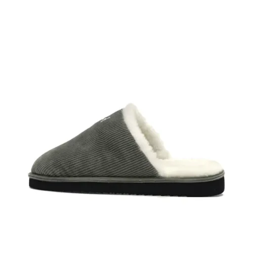 KITH Противоскользящие тихие домашние тапочки для мужчин оливково-зеленый