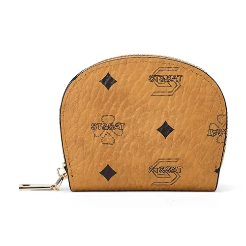 ST SAT Синтетическая кожа Картхолдер Женский Коричневый Розовый