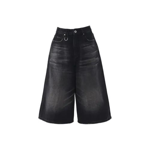 MJB Черный Серый Цвет Женские Джинсовые Шорты