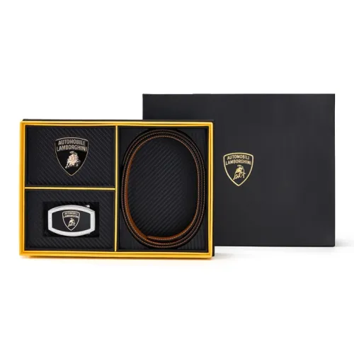 AUTOMOBILI LAMBORGHINI Ремни из коровьей кожи мужской ширина 3,4 см