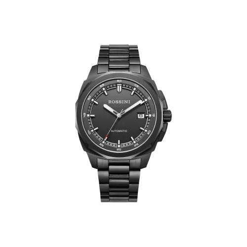 ROSSINI Medallion Collection Автоматический Механический Механизм Нержавеющая Сталь Ремешок Часы Мужские Черный Циферблат