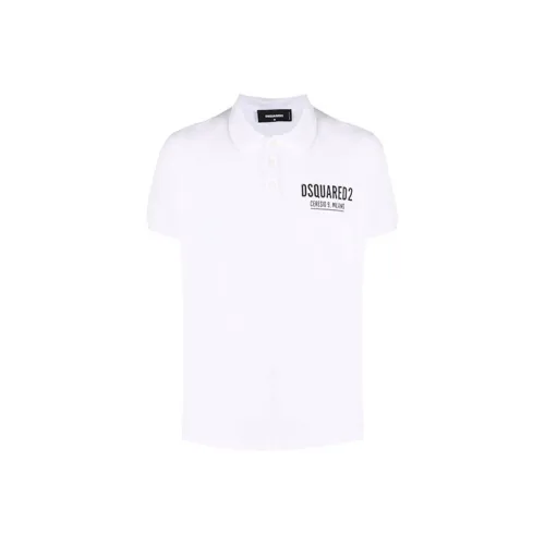 DSQUARED 2 Белая Мужская Рубашка Поло