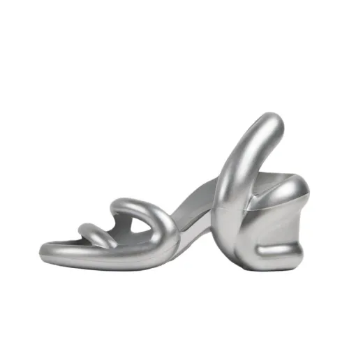 CAMPER Kobarah one Ремень Сандалии 7,6 см Женские Серебряные