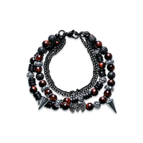 Cuud Красный Тигр'S Eye Браслеты Мужской