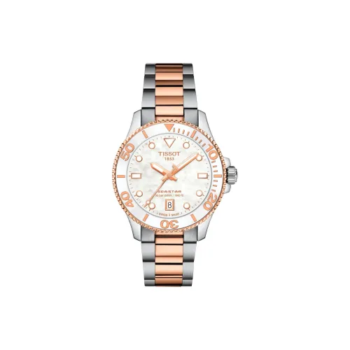 TISSOT SEASTAR Collection Кварцевый механизм Унисекс Часы 36 мм Белый циферблат Корпус из нержавеющей стали Ремешок из нержавеющей стали